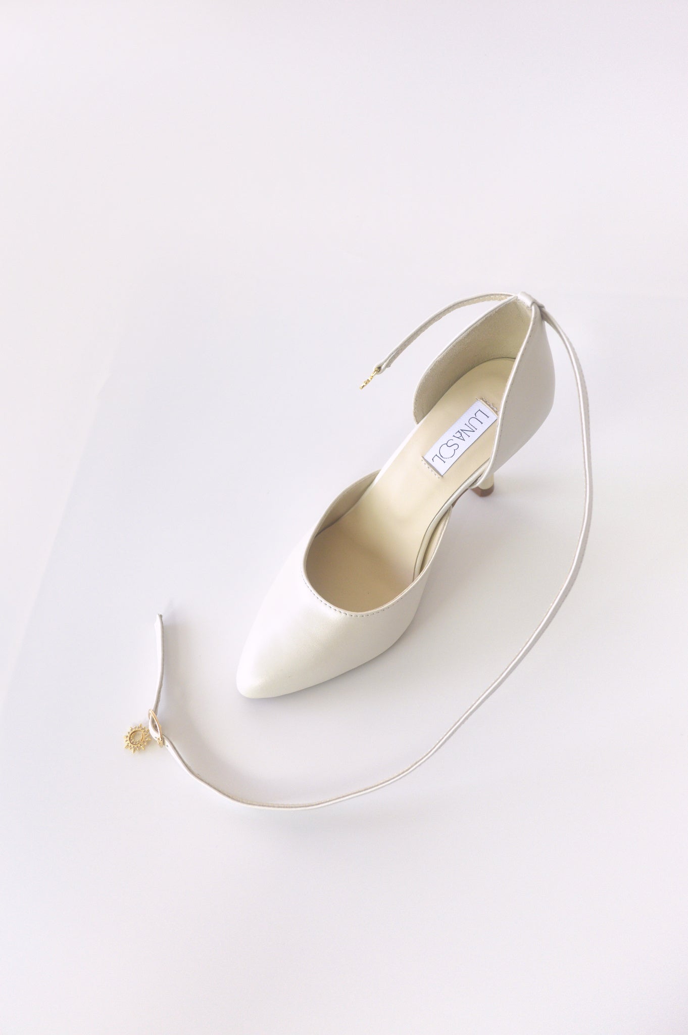 White Ballroom with Gold Heel