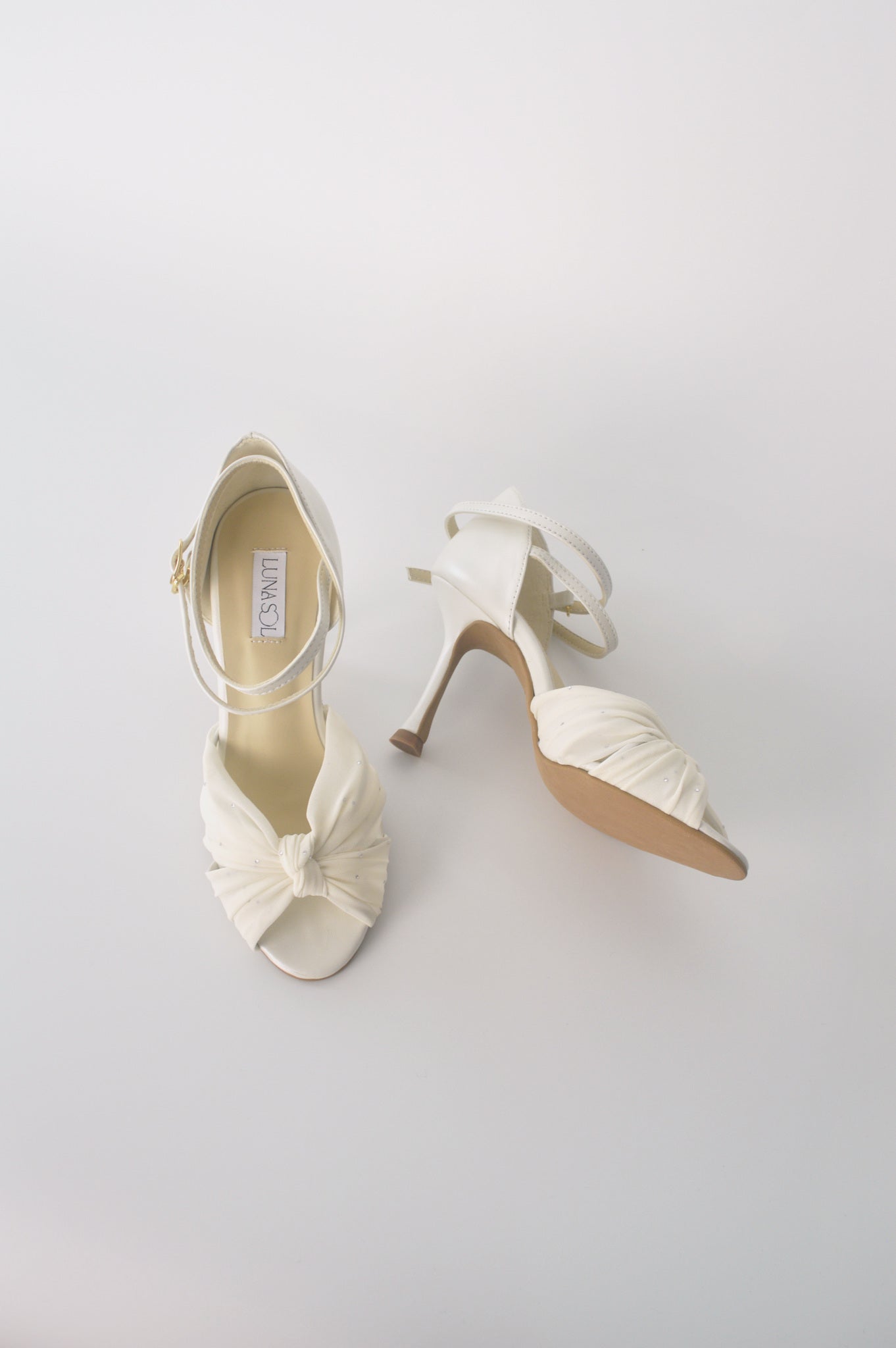 Ivory Chiffon Latin with Crystals