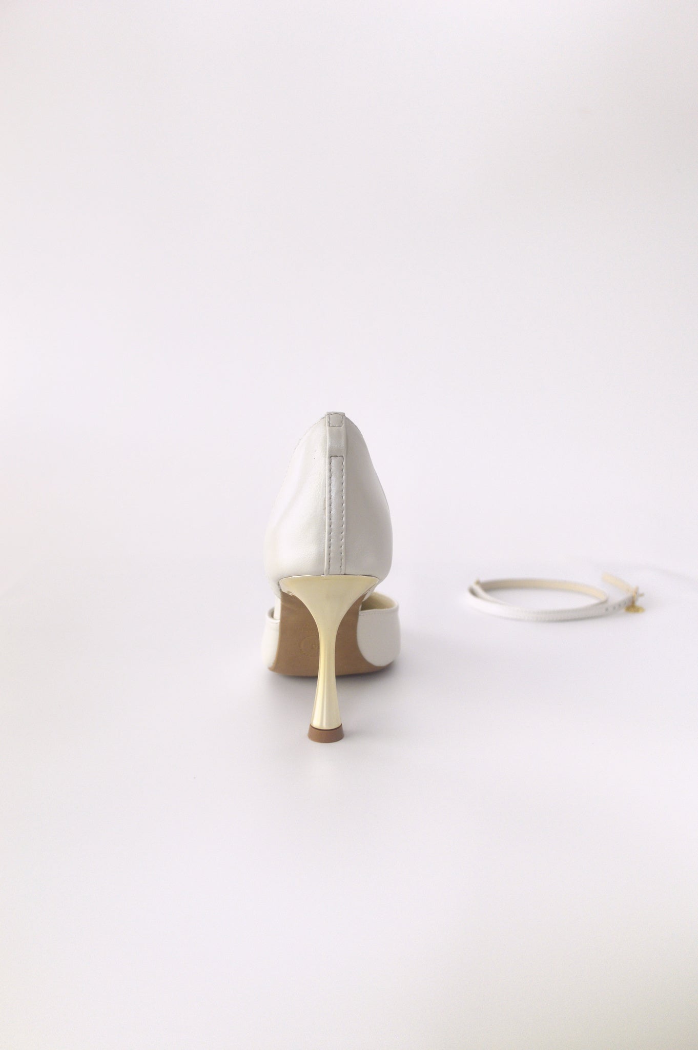 White Ballroom with Gold Heel