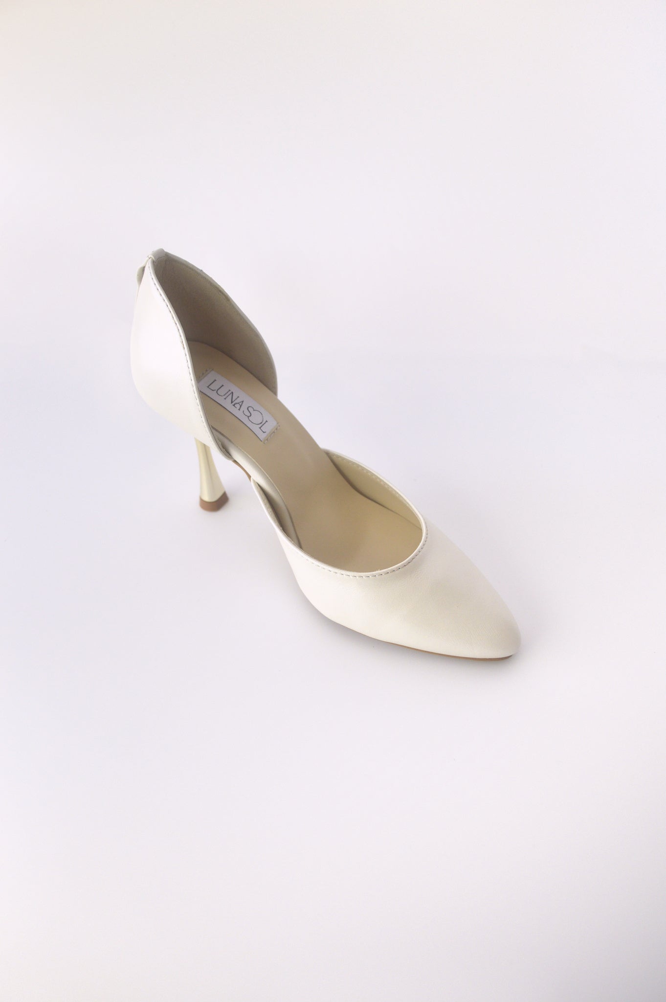 White Ballroom with Gold Heel