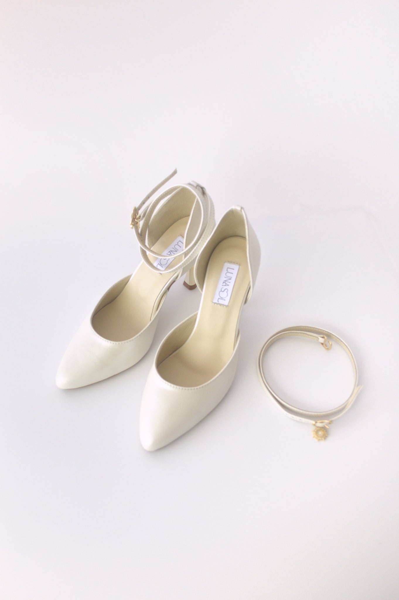 White Ballroom with Gold Heel
