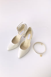 White Ballroom with Gold Heel