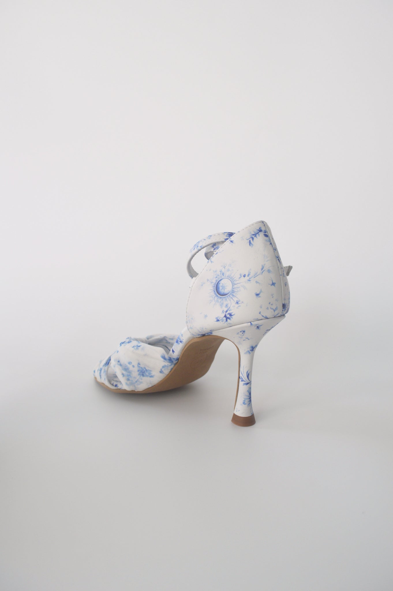 Blue and White Floral Chiffon Latin