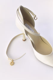 White Ballroom with Gold Heel