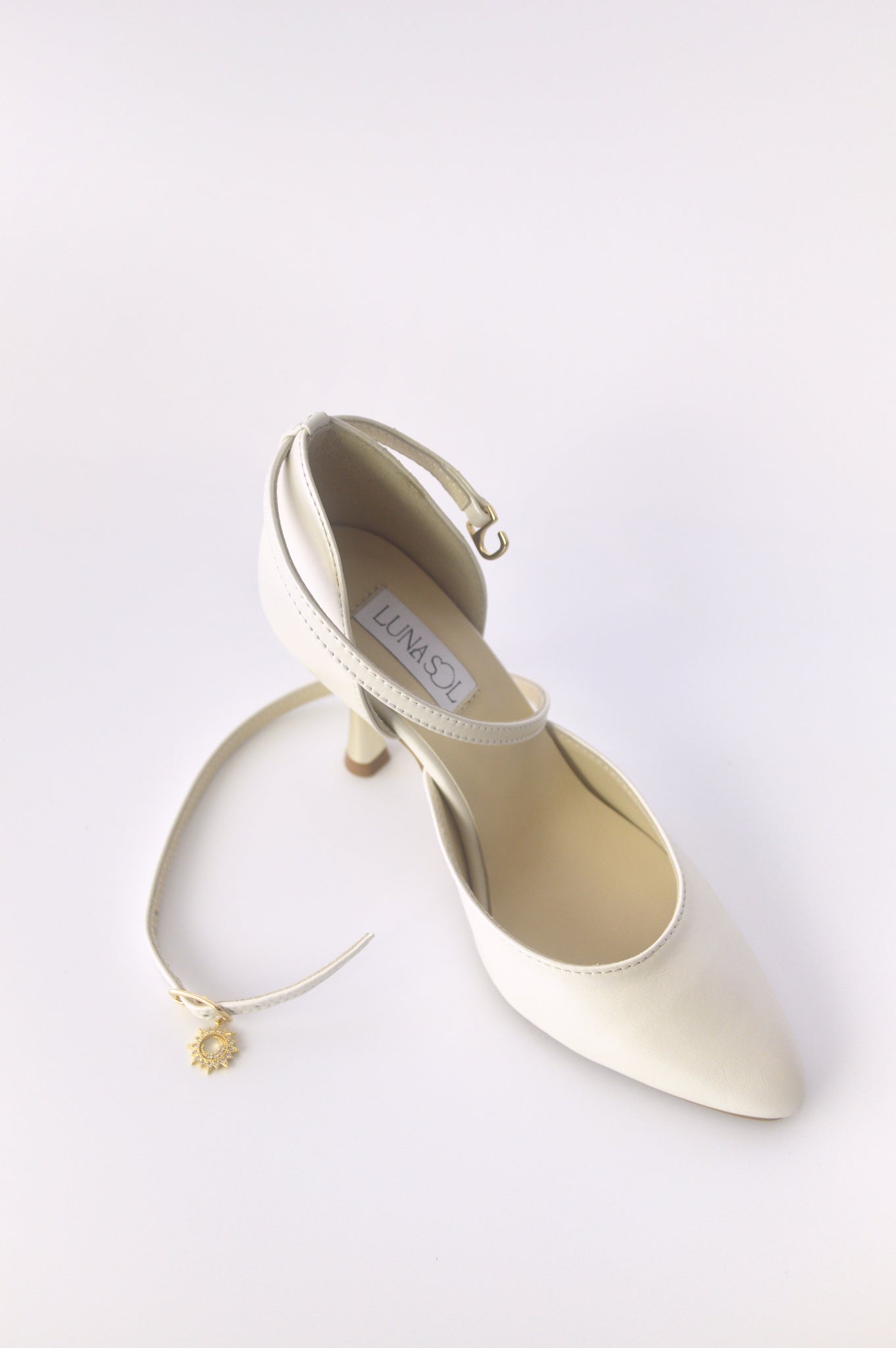 White Ballroom with Gold Heel