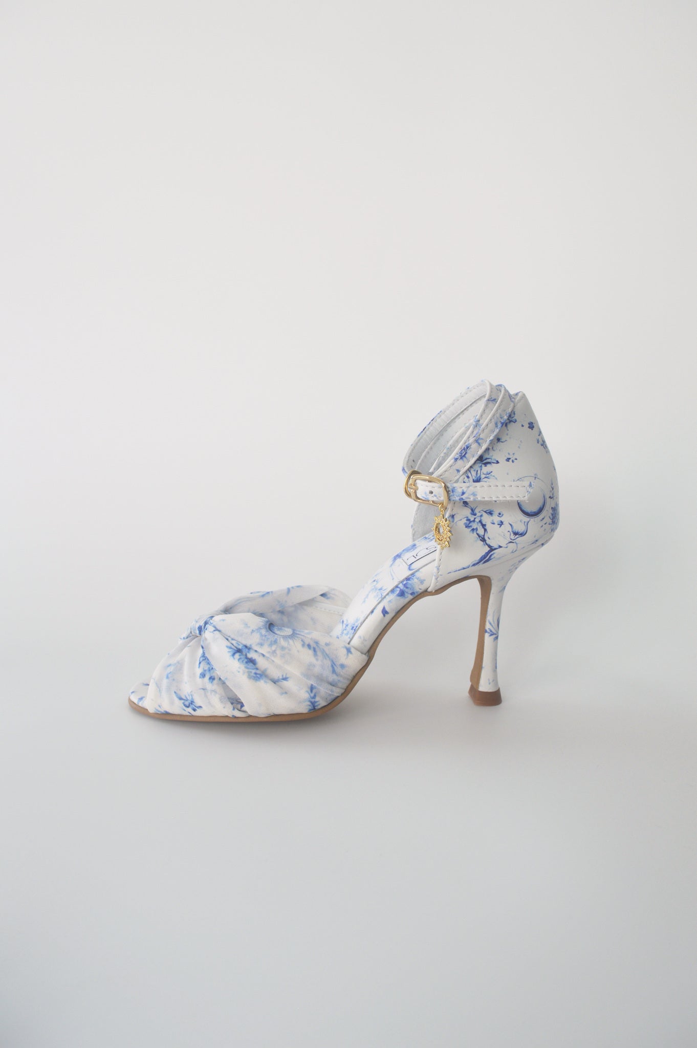 Blue and White Floral Chiffon Latin