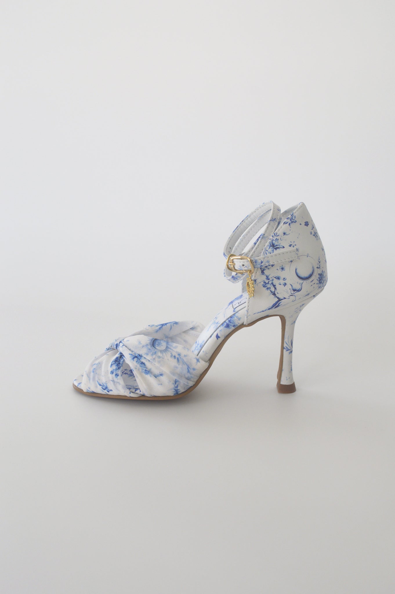 Blue and White Floral Chiffon Latin