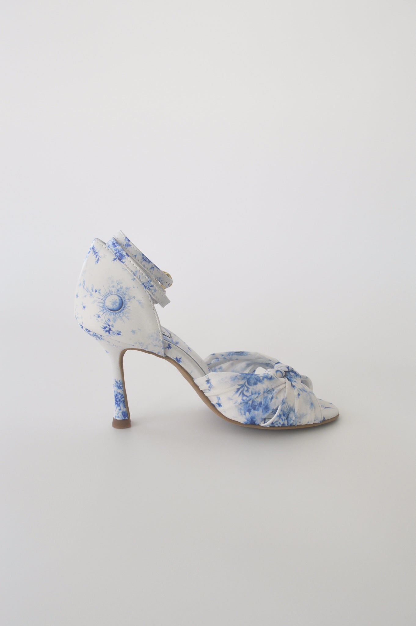 Blue and White Floral Chiffon Latin