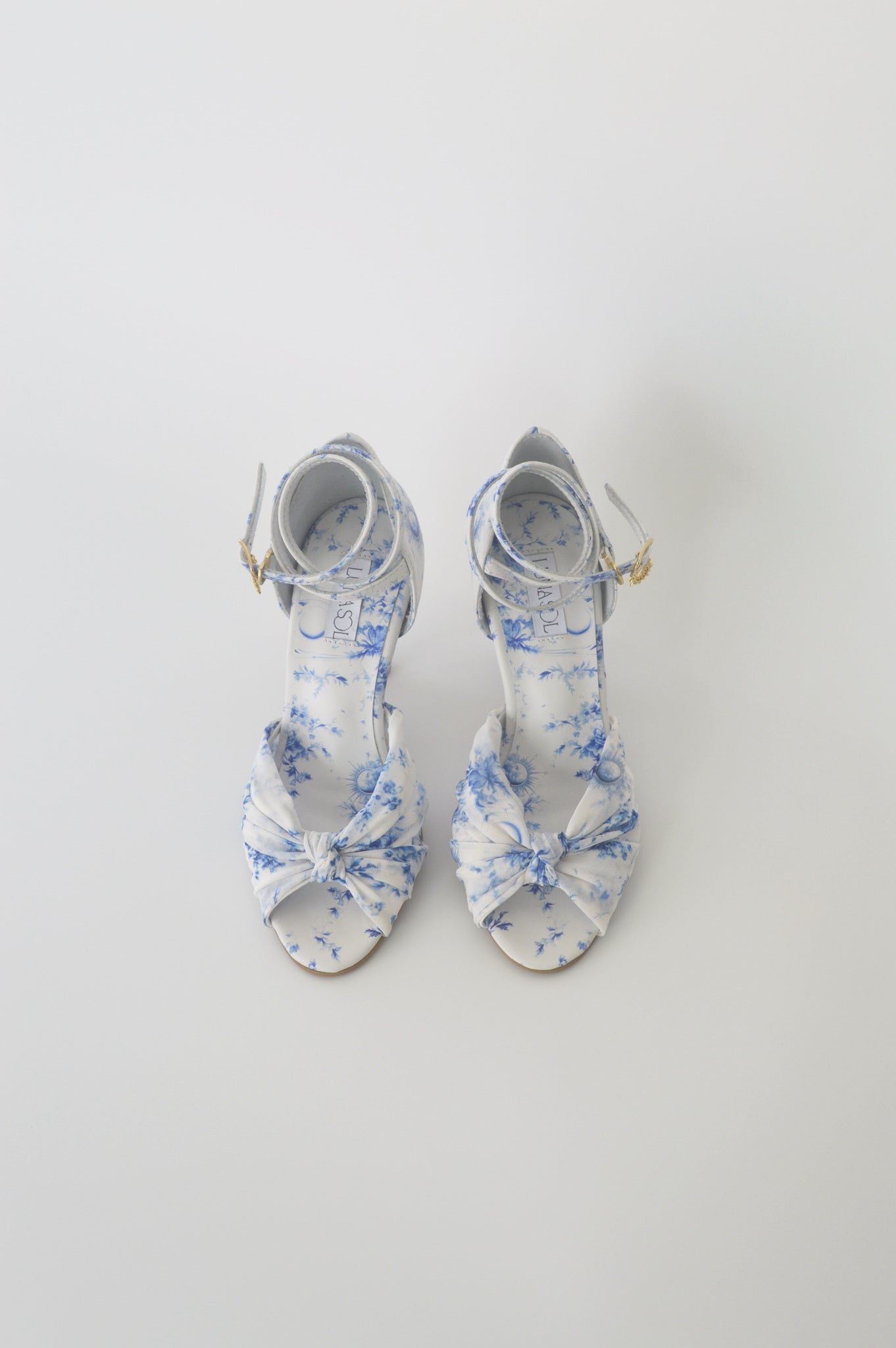 Blue and White Floral Chiffon Latin