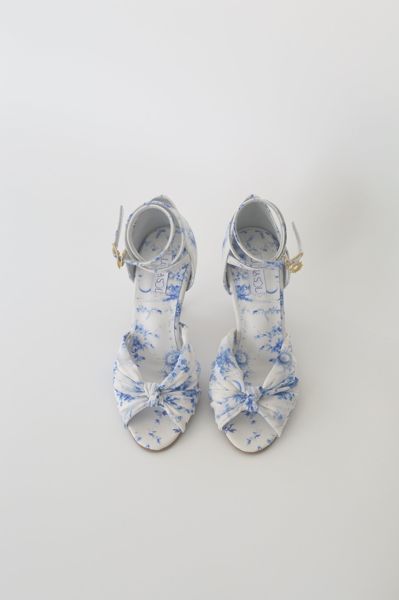 Blue and White Floral Chiffon Latin