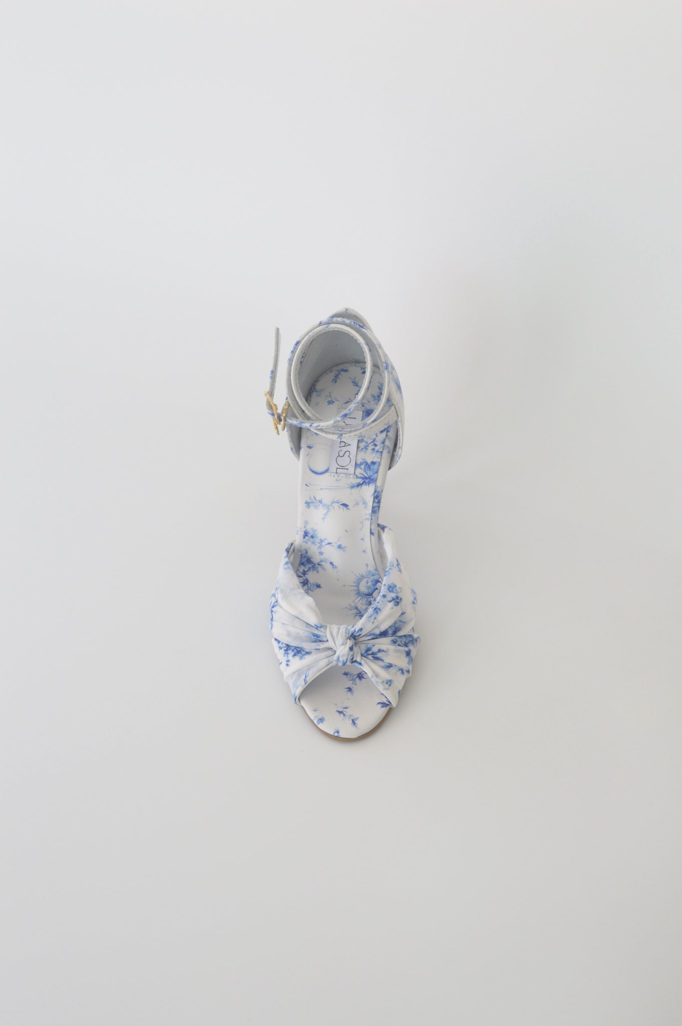 Blue and White Floral Chiffon Latin