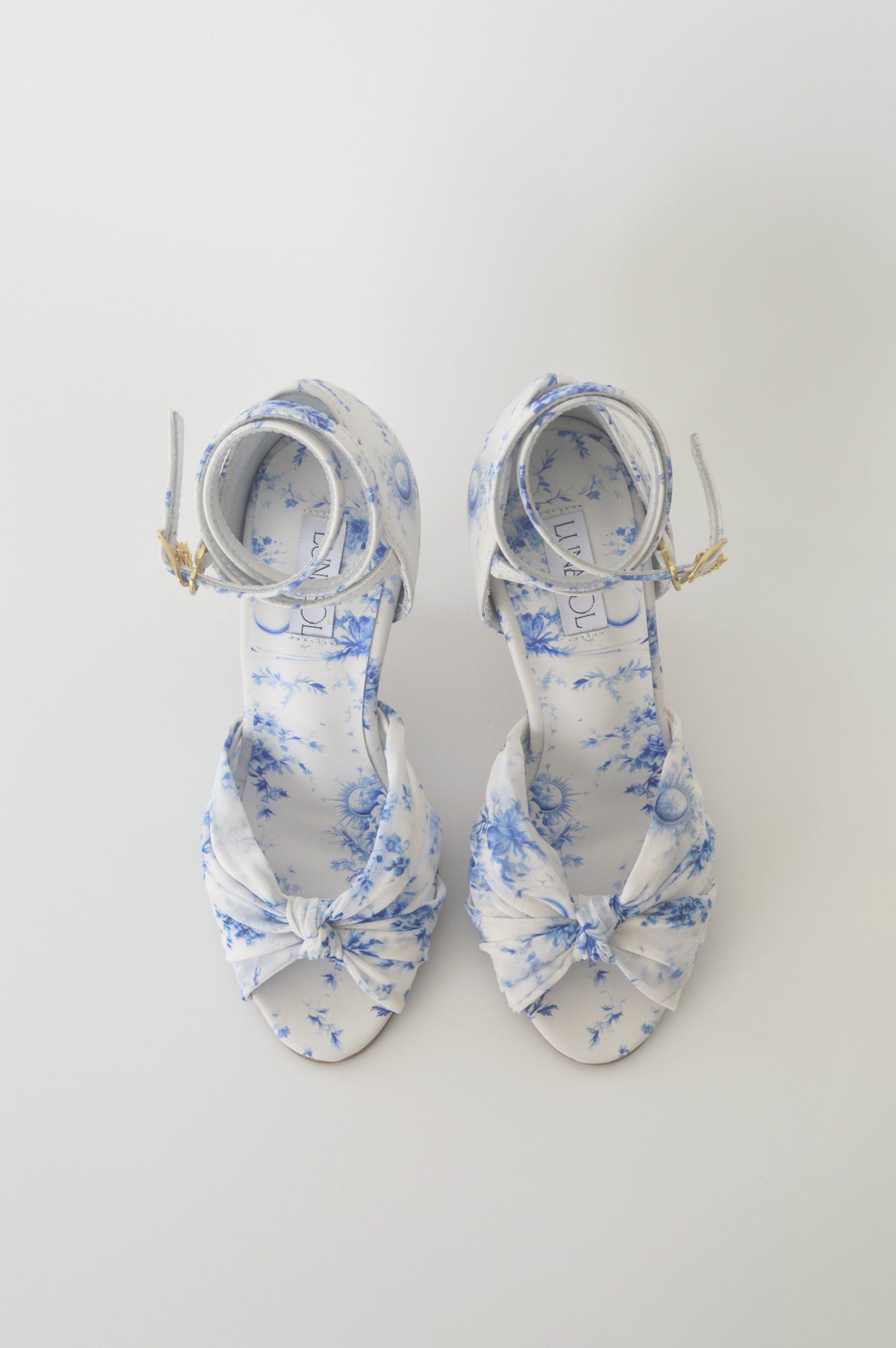 Blue and White Floral Chiffon Latin