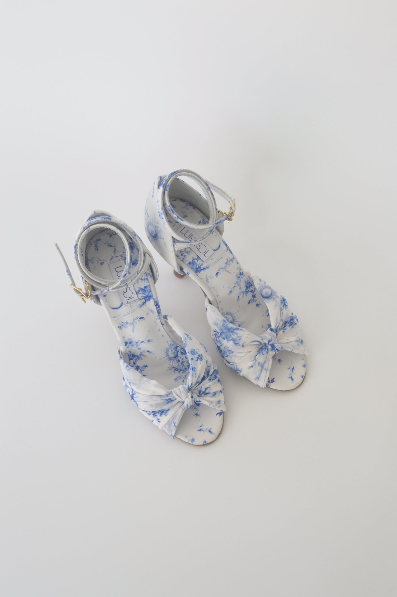 Blue and White Floral Chiffon Latin