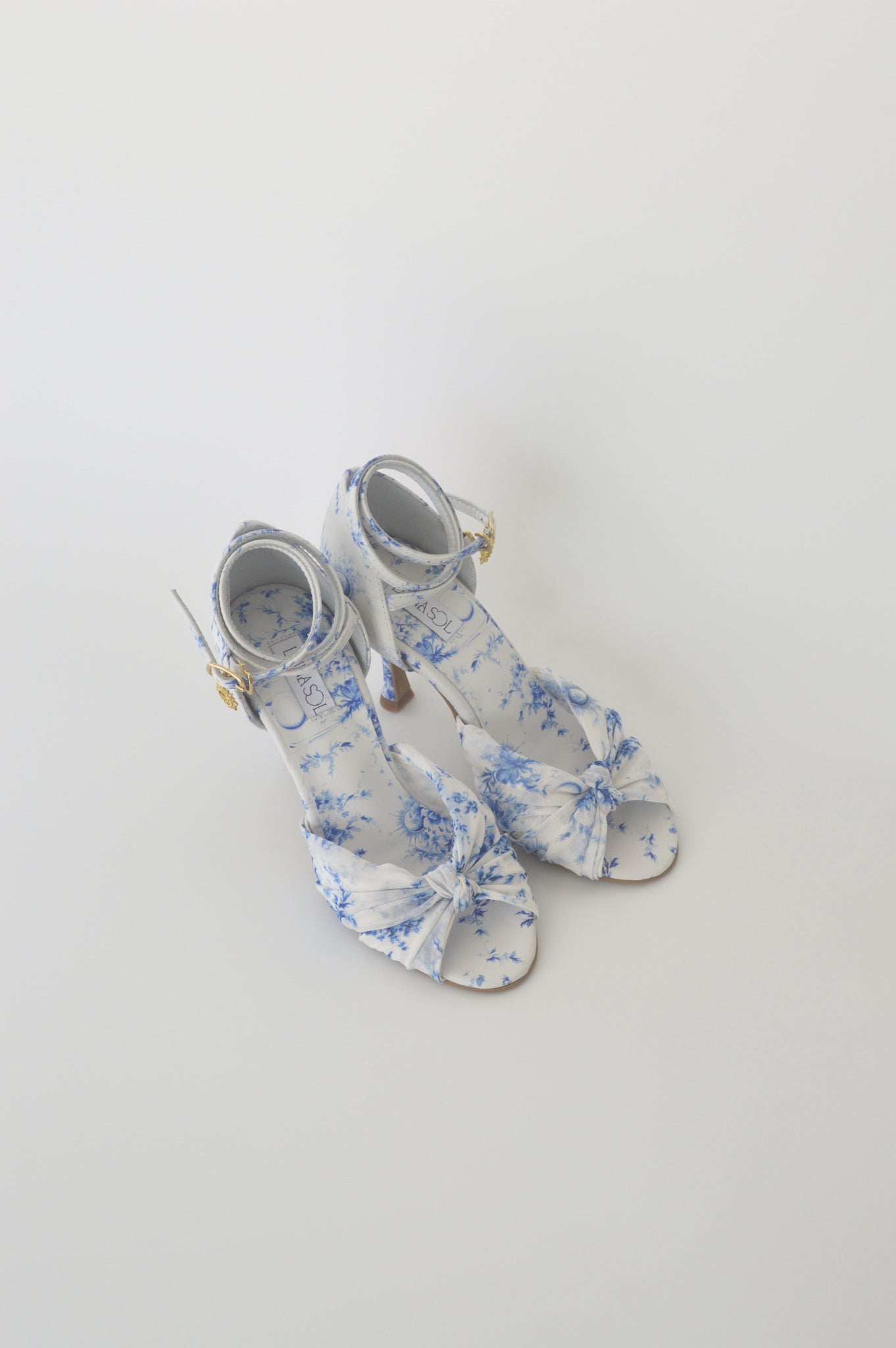Blue and White Floral Chiffon Latin