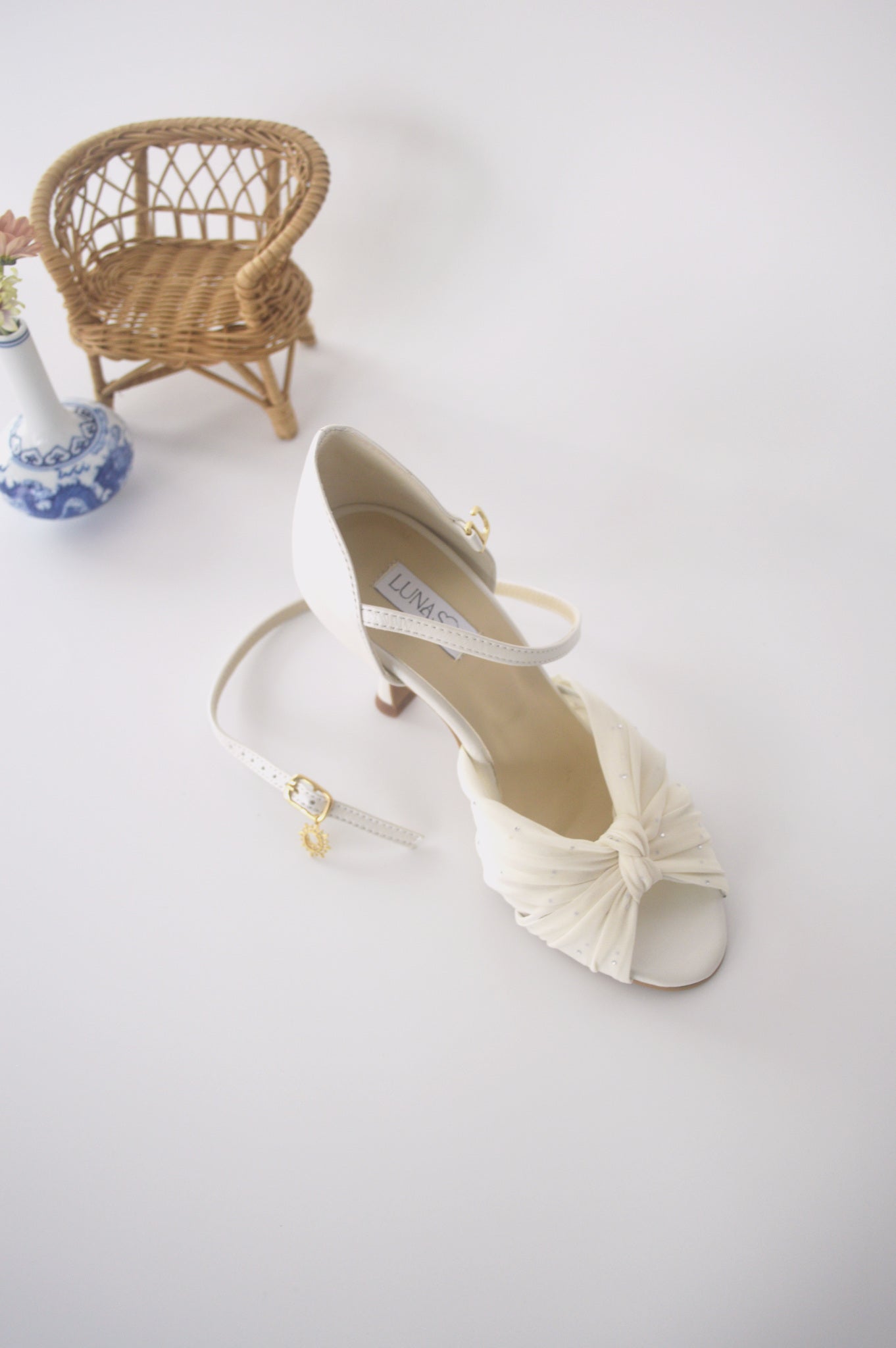 Ivory Chiffon Latin with Crystals